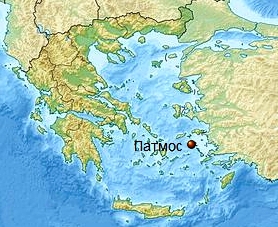 Патмос на карте Греции